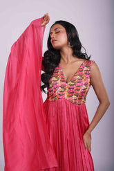 Phool Basket Anarkali Set